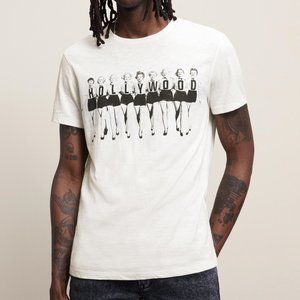 John Varvatos Star USA Men's Short Sleeve Hollywood Girls Graphic T-Shirt Salt
